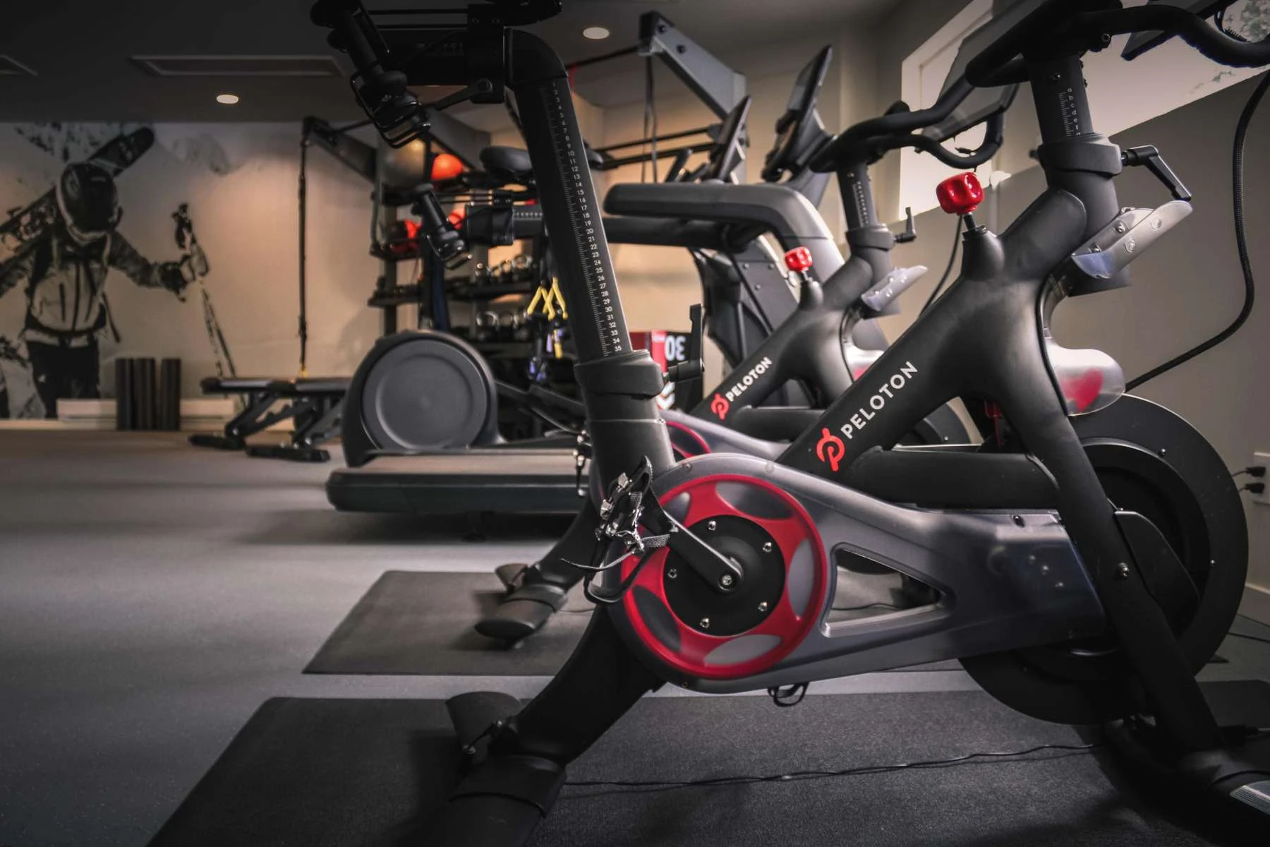 The fitness centre at Island Lake Lodge