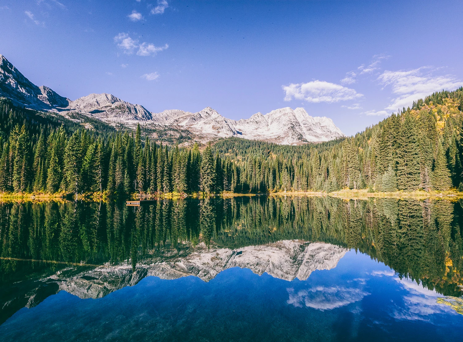Island Lake and the surrounding mountains