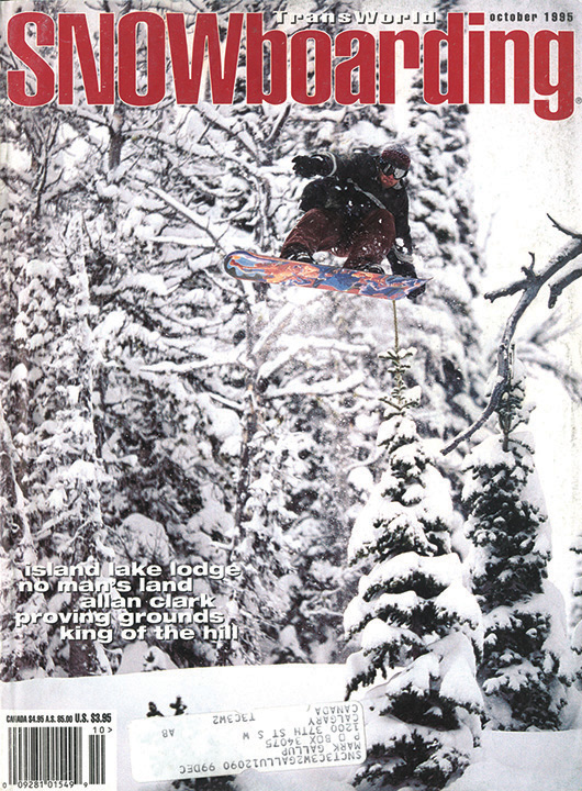 TransWorld Snowboarding — October 1995 magazine cover from Island Lake’s archive