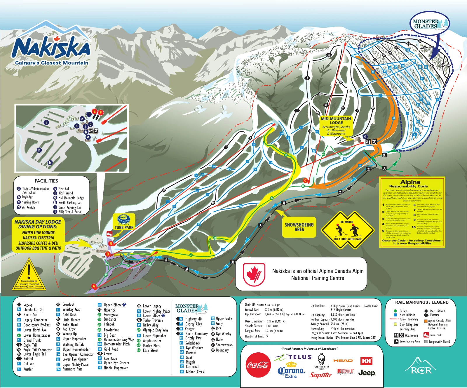 Nakiska trail map